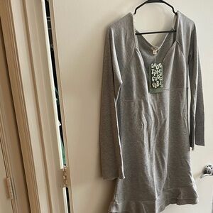Gray Long Sleeve Dress